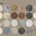 Various Round Carpets With Different Colors And Texture Patterns For Home Decor Display Collection 3d model