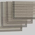 Elegant Modern Layered Window Curtains With Linen Fabric And Black Trim Design