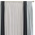 Pleated Curtains in Gray Black and Beige for Modern Home Decoration