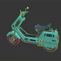 Light Blue Electric Scooter With Modern Design Dark Blue Seat And Sleek Body