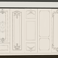 Elegant White Interior Wainscoting With Ornate Carved Patterns And Classical Style 3d model
