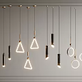 Modern Geometric Pendant Lights in Triangle Circle Cylinder Shapes for Interior Lighting