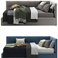 Modern Upholstered Bed Designs With Colorful Pillows And Soft Blanket Layers