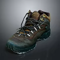 Brown Hiking Boots With Black Laces Metal Buckles And Durable Rubber Soles For Outdoor Use