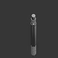 Silver Metal Mechanical Pencil With Red Top Textured Body And Clip