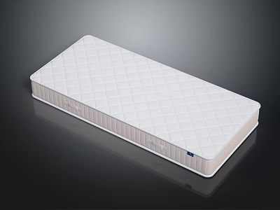 Modern White Mattress Design With Diamond Pattern And Comfortable Supportive Structure 3d model