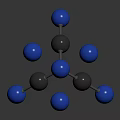 Modern Geometric Decorative Ornament Set With Blue Gray Spheres And Metal Stands For Home Decor