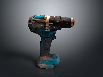 Blue And Black Cordless Handheld Drill With Rechargeable Battery Professional Power Tool 3d model