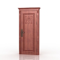 European-style door solid wood door interior door 3d model