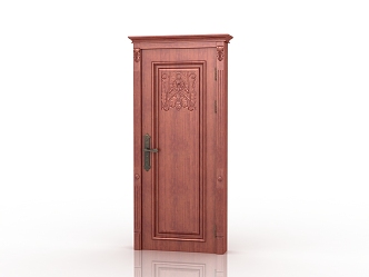 European-style door solid wood door interior door 3d model