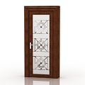 Jianou solid wood door interior door door 3d model