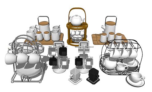 Modern Cup Combination 3d model