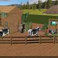 Agricultural Science Park Restroom With Natural Surroundings And Farm Animals