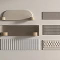 Modern bedside backrest 3d model