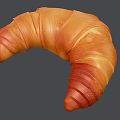Golden Brown Flaky Croissant With Buttery Layers And Freshly Baked Texture