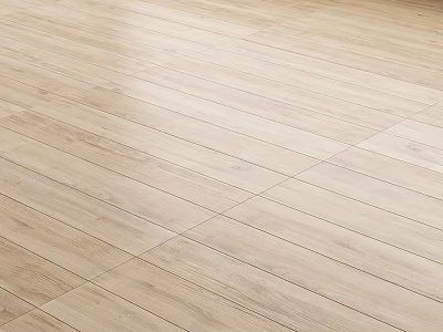 Light Color Natural Wooden Floor With Clear Wood Grain And Smooth Surface 3d model