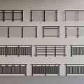 Various Modern Railing Designs For Staircase And Balcony Applications 3d model