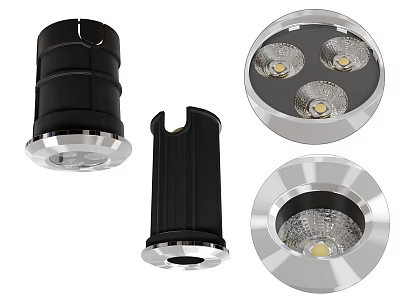 Modern Inflatable Lighting Fixtures in Black and Silver Stylish Designs 3d model