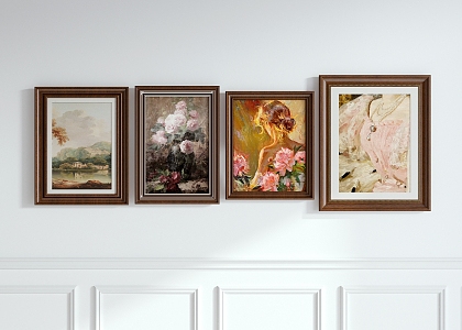 French decorative painting 3d model