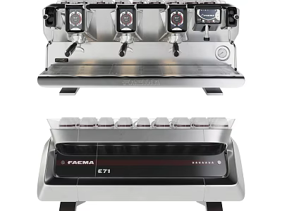 Kitchen Appliances FAEMA E71 Coffee Machine With Multiple Spouts And Control Panel 3d model