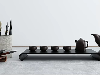 New Chinese Tea Set 3d model