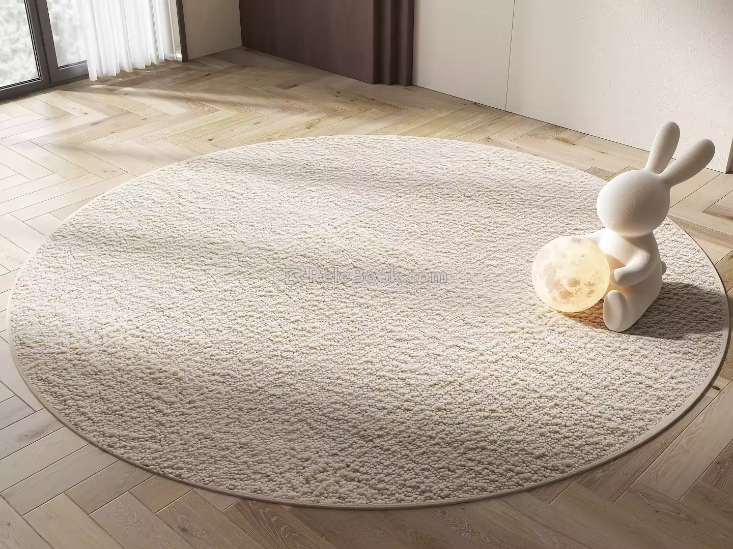 Modern Carpet Plush Carpet Cream Wind Carpet Living Room Carpet Round Carpet Silent Wind Carpet Bedroom Carpet 3d model