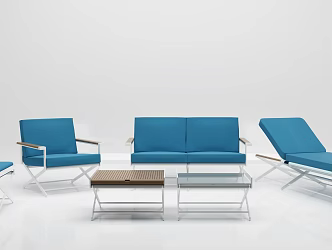 Modern Outdoor Sofa Garden Chair Outdoor Chair Recliner Beach Chair Double Sofa Double Chair Single Chair Foot Coffee Table 3d model