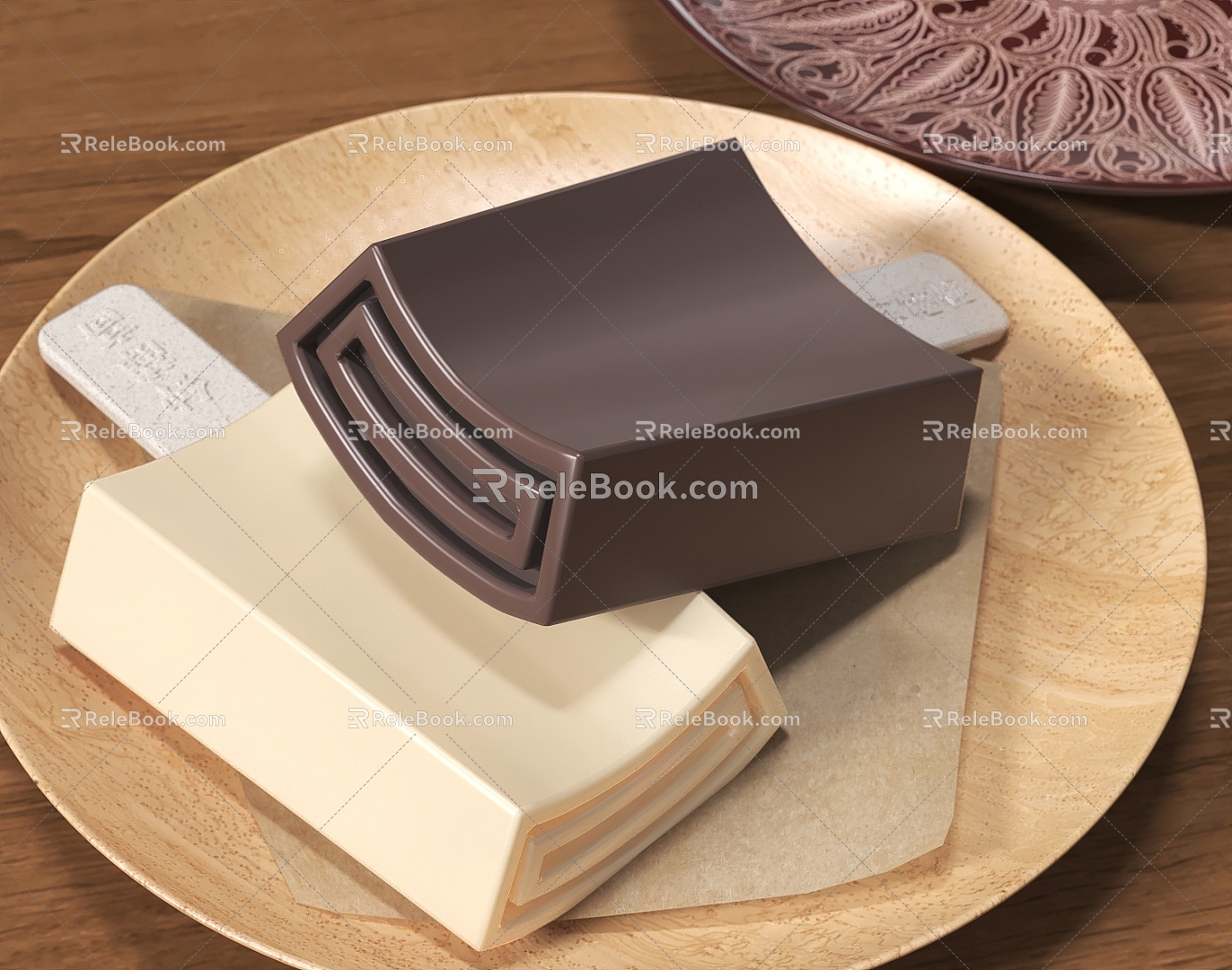 Zhong Xue Gao Ice Cream Popsicle Ice Cream Dessert Chocolate Cream Cake Fruit 3d model