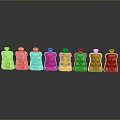 Cute Bear Shaped Food Bottles With Various Designs And Colorful Packaging