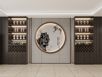 New Chinese Wine Cabinet 3d model