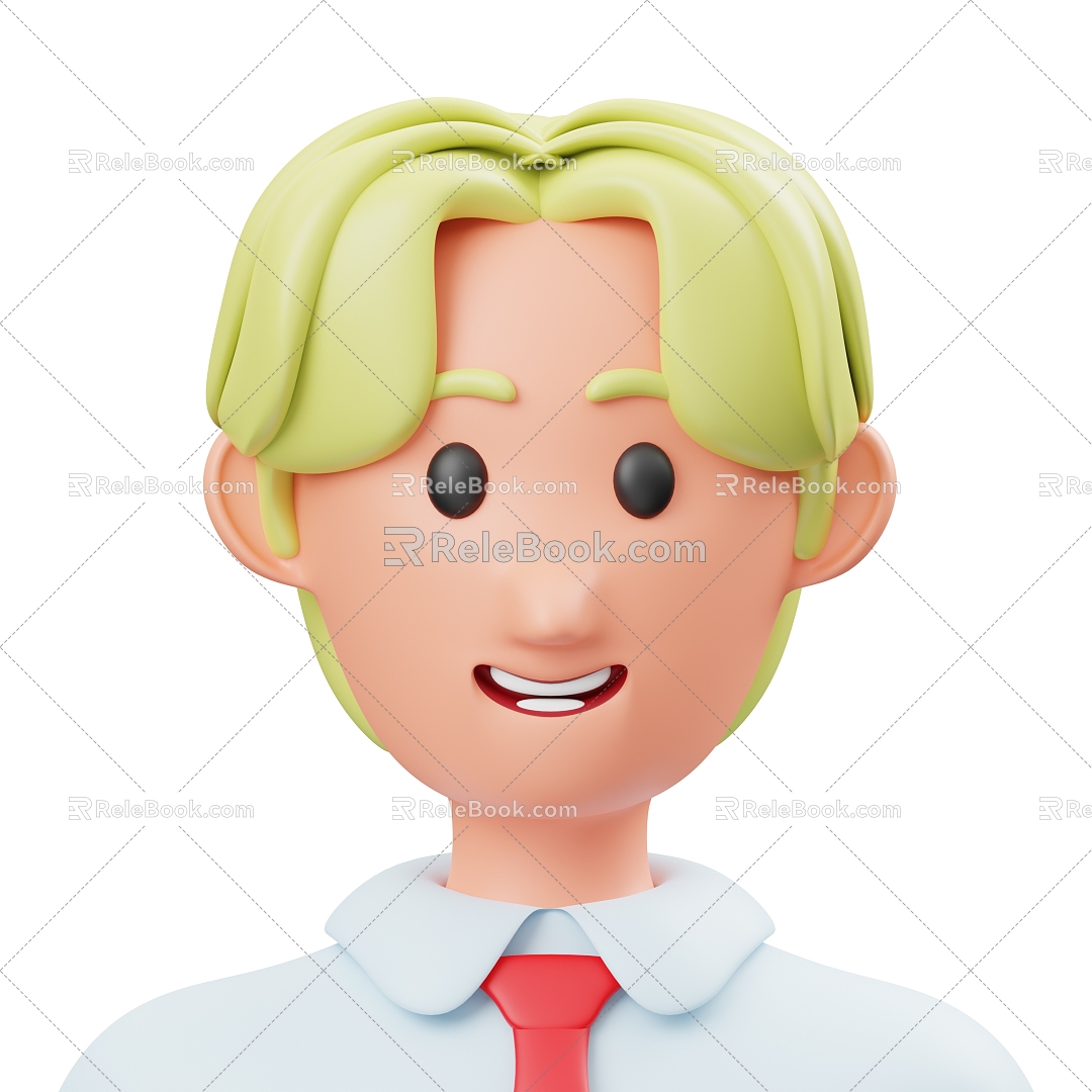 Cartoon character cartoon avatar cartoon character cartoon avatar Q version avatar 3d model