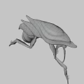 Sci Fi Fantasy Game Movie Character With Red Carapace Yellow Body And Long Antennae