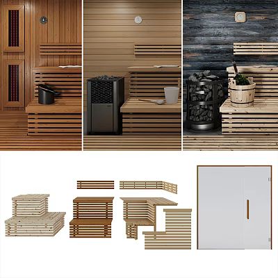 Modern Khan Steam Hall Sauna 3d model