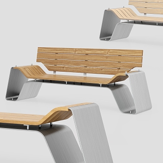 Public facilities, public chair, seat 3d model