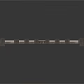 Classical Architectural Colonnade Featuring Symmetrical Structure Decorative Top and Ornate Columns