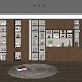 Modern bookcase 3d model