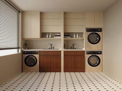 Laundry Cabinet Washing Machine Cabinet Laundry 3d model
