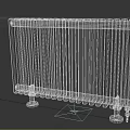 Modern heating pipe radiator 3d model