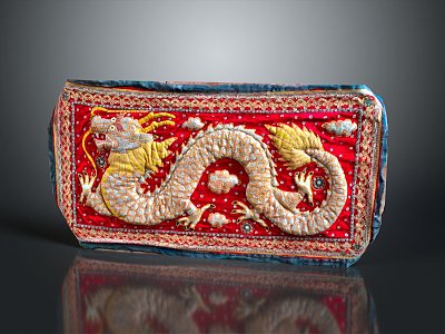 Oil Painting Dragon Embroidery Painting Church Fresco 3d model