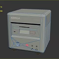ARMIGA Retro Electronic Device With Front Panel Slots Buttons And Colored Indicators 3d model