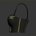 Elegant Black Women's Bra with Gold Floral Lace Patterns and Adjustable Straps