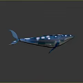 Blue Whale Game Movie Character With Glowing White Spots And Shiny Appearance