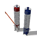 Industrial Vertical Storage Tanks With Mechanical Arm And Ladder Support Structure