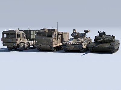 Armored truck tank infantry fighting vehicle war weapon equipment transporter game props sketch 3d model