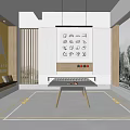 Modern Indoor Sports Fitness Area With Table Tennis Table And Bright Lighting