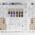 Modern Switch Socket Combination Switch Panel Air Conditioning Control Panel Hotel Plug-in Card Panel Power Interface Panel 3d model
