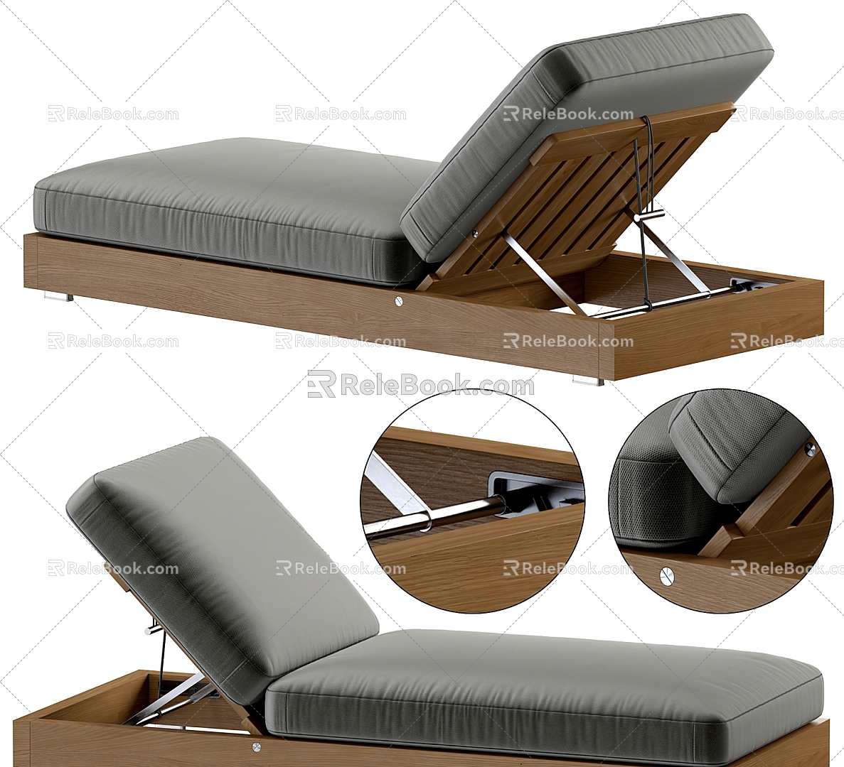 Modern Minotti recliner 3d model