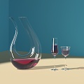 Wine Wine Wine Cocktail Glass Wine Bottle 3d model