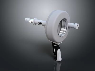 FDV Professional Gray Socket Wrench Hardware Tool With Black White Handle 3d model