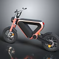 Modern Pink And Black Motorcycle With Sleek Design And Large Wheels